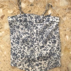 Light blue cheetah print tank